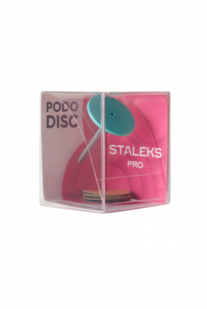 Диск педикюрный пластиковый PODODISC Staleks PRO М в комплекте с сменным файлом 180 грит 5 шт (20 мм)