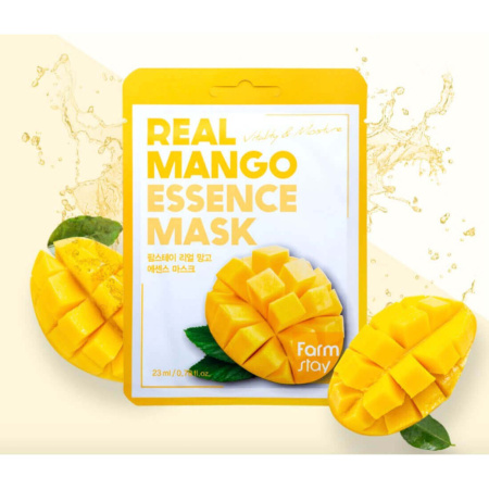 Набор Farmstay тканевых Масок Для Лица Real Mango Essence Mask 23Ml 10 Шт