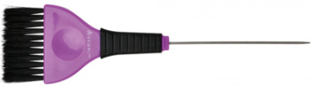 DEWAL Кисть для окрашивания, со спицей ,черная с фиолетовым, с черной прямой щетиной, широкая 50 мм