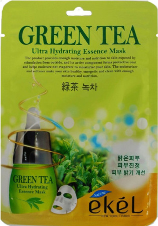 Ekel Ультра-Увлажняющая Тканевая Маска С Зеленым Чаем Для Лица Green Tea Ultra Hydrating Essence Mask - 1 Шт