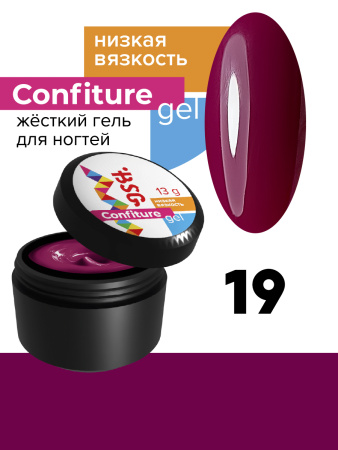 BSG жёсткий гель для наращивания confiture №19 низкая вязкость - императорский пурпурный (13 г)