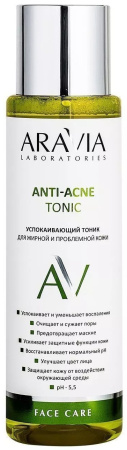 ARAVIA Laboratories Успокаивающий тоник для жирной и проблемной кожи anti-acne tonic, 250 мл