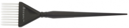 DEWAL Кисть для окрашивания, черная , с белой прямой щетиной, широкая 40 мм