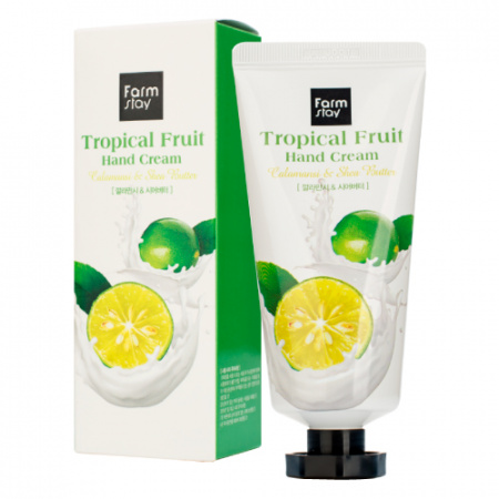 Farmstay Крем Для Рук Tropical Fruit Hand Cream 50Ml (Calamansi & Shea Butter)