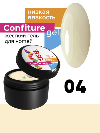 BSG жёсткий гель для наращивания confiture №04 низкая вязкость - молочно-персиковый (13 г)