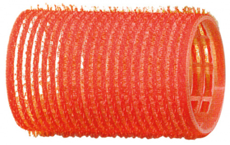 DEWAL Бигуди-липучки красные d 36 мм 12 шт/уп