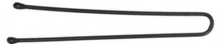DEWAL Шпильки черные, прямые 45 мм, 60 шт/уп. мягкие