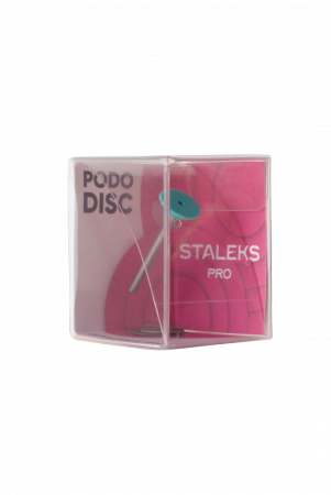 Диск педикюрный пластиковый PODODISC Staleks PRO S в комплекте с сменным файлом 180 грит 5 шт (15 мм)