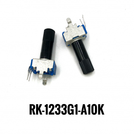 Резистор переменный, RK-1233G1-A10K, L15KC, 2*10 кОм
